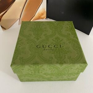 Gucci Beauty Square Green Paisley Box 4-7/8" x 4-7/8" x 2-7/8", New, Gift Box